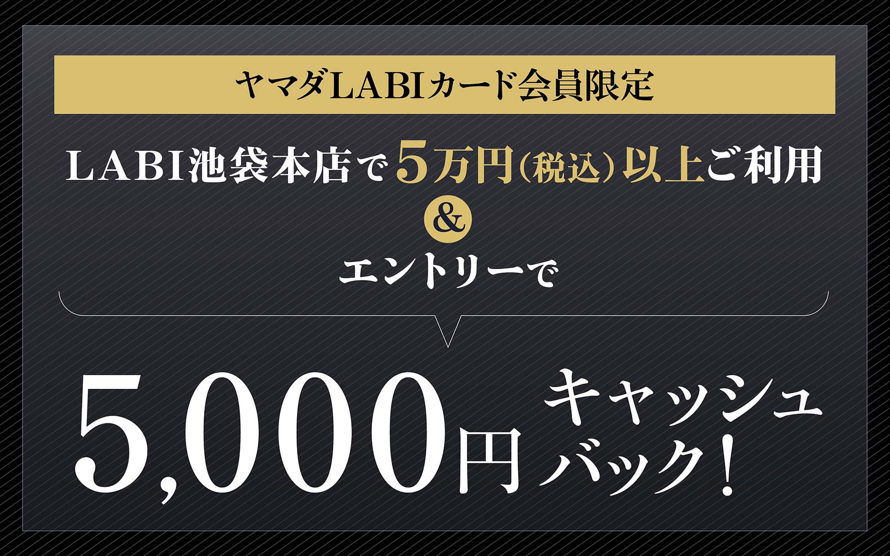 【LABI池袋本店限定】LABIカードご利用で5,000ヤマダポイントプレゼント！　※要エントリー